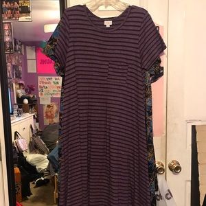 Purple Striped Dress